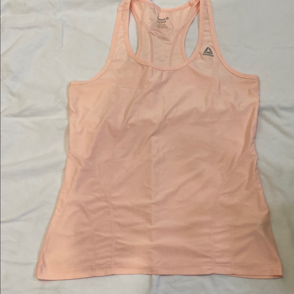 Reebok Orange Fitted Tank Top